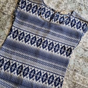 Aztec Blouse with Zipper Detail